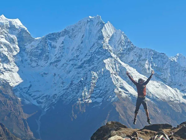 Moment Of Celebration On Manaslu Trek