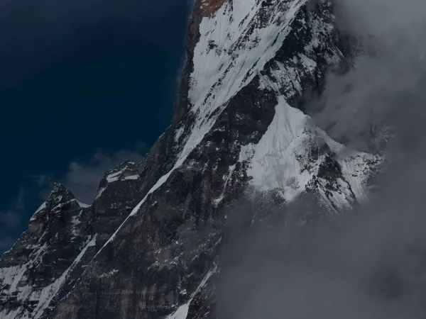 Night Views Of The Machapuchhare Ranges From Dhampus