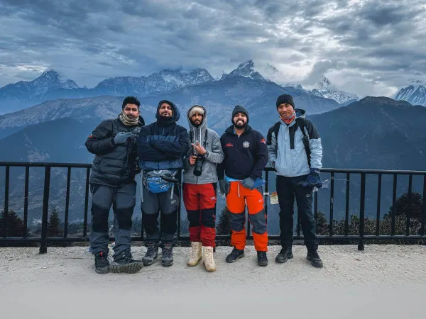 People Clicking At Ghorepani