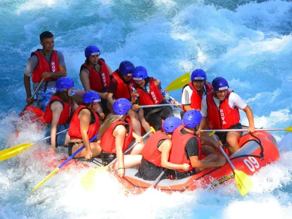 People Doing Sunkoshi River Rafting In Nepal