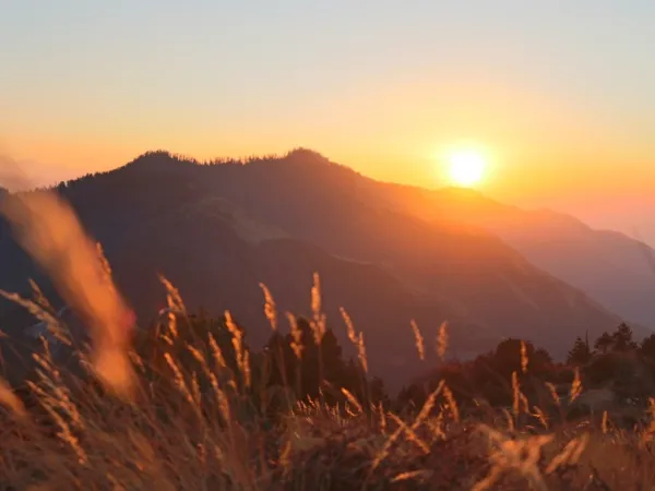 Sunrise Over The Annapurna Region Hills
