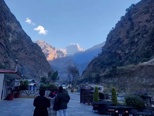 Trekkers Watching Sunrise Over Upper Mustang Trip