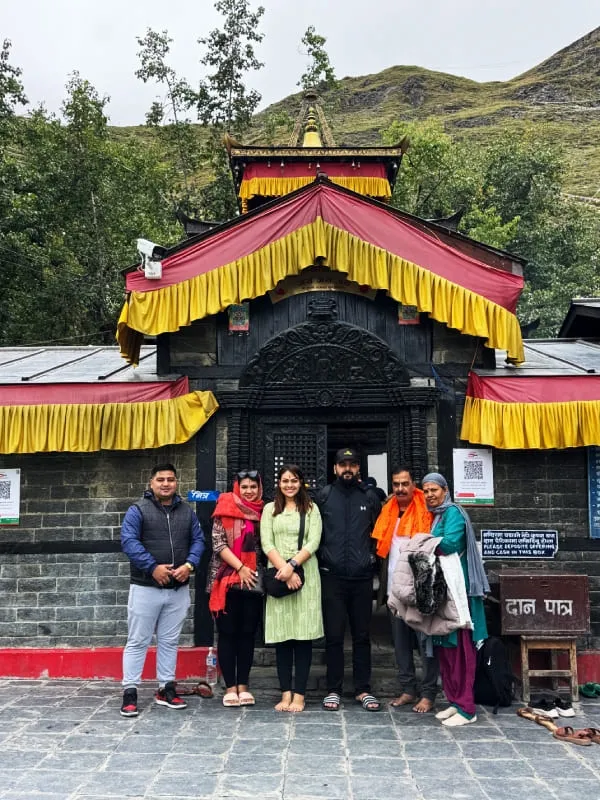 Indian devotee praying at Muktinath who arrived from Gorakhpur
