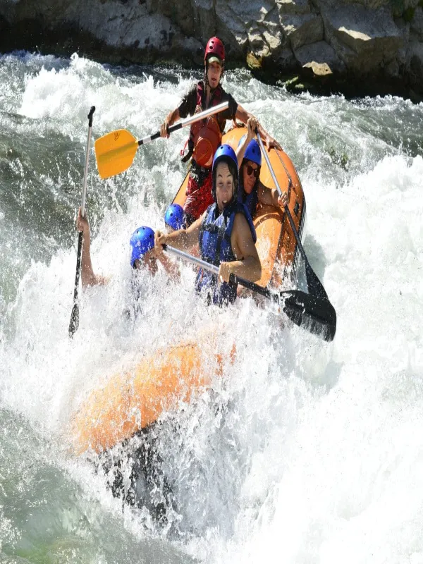Mark from usa enjoying his river rafting in Damauli
