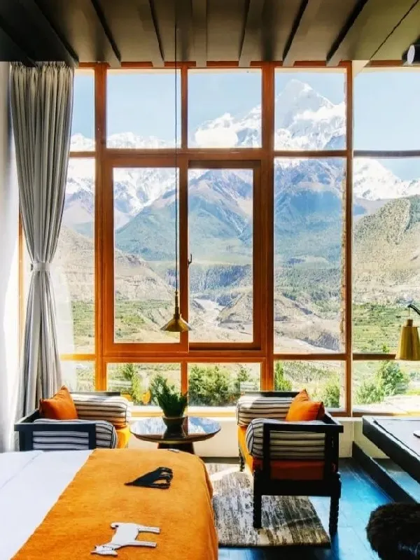 Mountain tea house in Annapurna